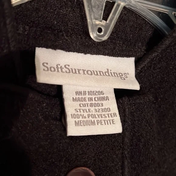 SOFT SURROUNDINGS Black Button Down Jacket - Picture 6 of 7